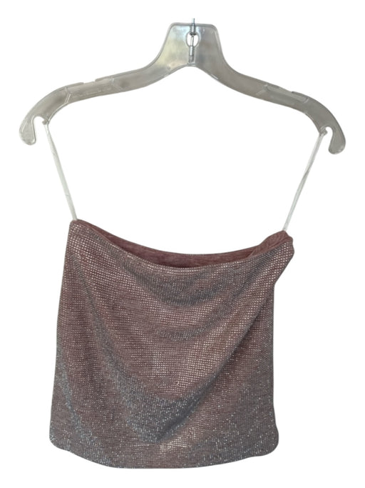 Atoir Size 6 Mauve & Blue Polyester Blend Side Zip Rhinestone Mini Skirt Mauve & Blue / 6