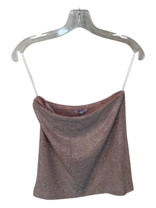 Atoir Size 6 Mauve & Blue Polyester Blend Side Zip Rhinestone Mini Skirt Mauve & Blue / 6