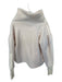 Free People Size L Cream Cotton Blend Long Sleeve Collar Half Zip Jacket Cream / L