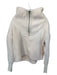 Free People Size L Cream Cotton Blend Long Sleeve Collar Half Zip Jacket Cream / L