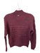 Prana Size XS Maroon Cotton Blend Mock Neck Speckled Long Sleeve Knit Sweater Maroon / XS