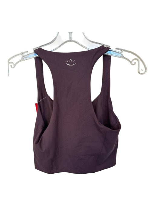 Beyond Yoga Size M Maroon Polyester Blend Sleeveless Built in Bra Cropped Top Maroon / M