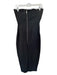 Atoir Size S Black Cotton Blend Corset Top Back Zip Midi Dress Black / S