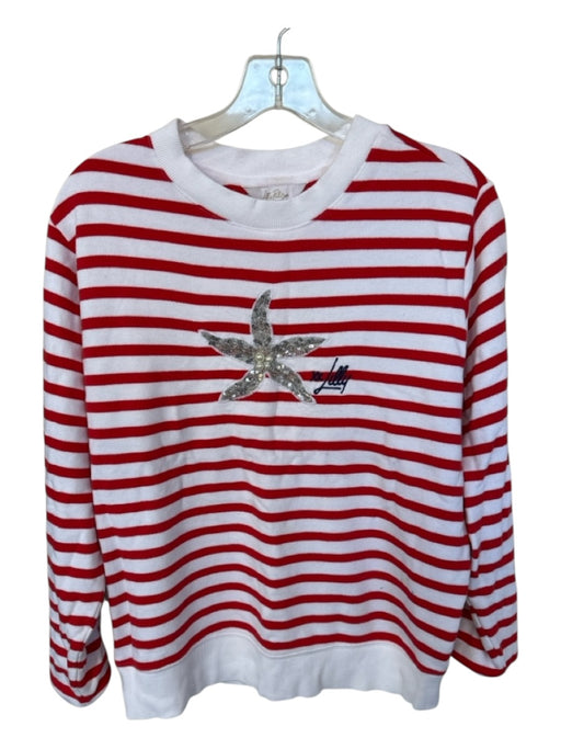 Lilly Pulitzer Size XS Red & White Cotton Long Sleeve Striped Sweater Red & White / XS