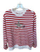 Lilly Pulitzer Size XS Red & White Cotton Long Sleeve Striped Sweater Red & White / XS
