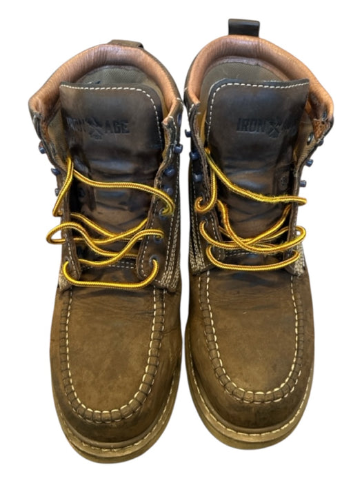 Iron Age Shoe Size 7.5 Brown Leather Lace Up Work Men's Boots Brown / 7.5