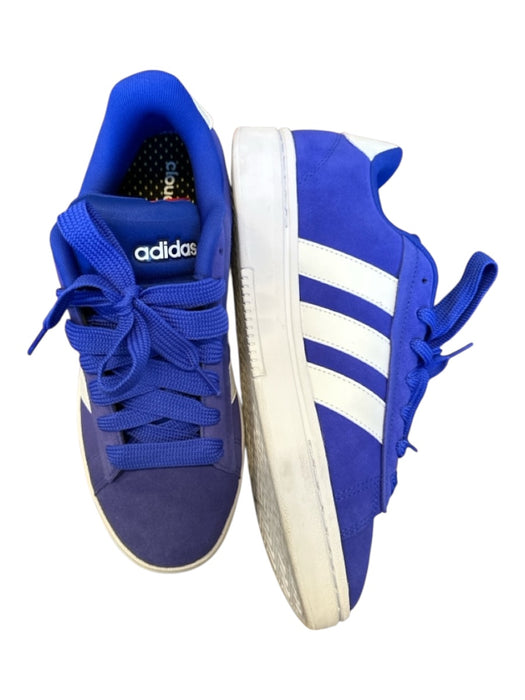 Adidas Shoe Size 10.5 Blue & White Leather Lace Up Athletic Men's Sneakers Blue & White / 10.5