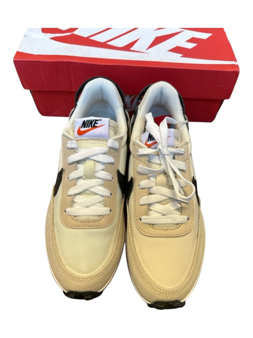 Nike Shoe Size 7 Cream & Black Canvas & Suede color block Athletic Sneakers Cream & Black / 7