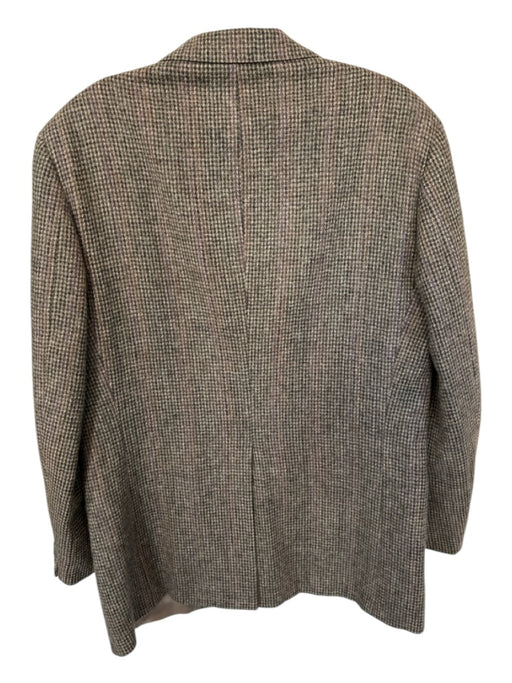 Polo University Size Est M Tan & Purple Wool Tweed 2 Button Lined Men's Jacket Tan & Purple / Est M