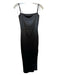 SER.O.YA Size XS Black Polyester Blend Square Neck Spaghetti Strap Midi Dress Black / XS