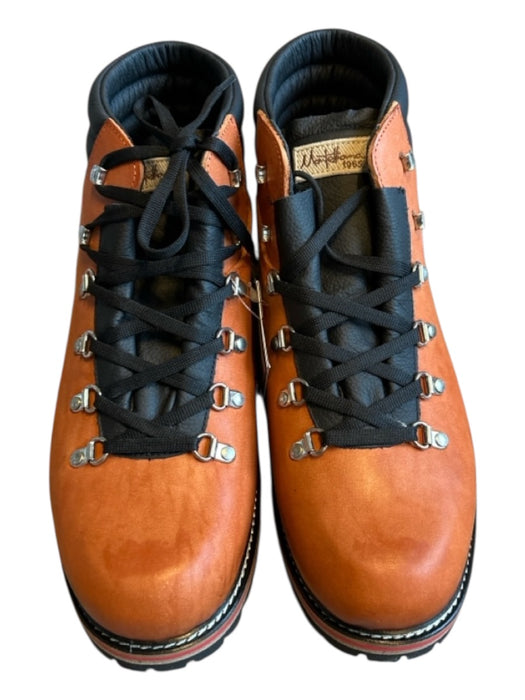 Montelliana Shoe Size 12 NWT Brown & Black Leather Lace Up Hiking Men's Boots Brown & Black / 12