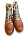 Montelliana Shoe Size 11 NWT Tobacco Leather Wingtip Fur Lined Lace Up Boots Tobacco / 11