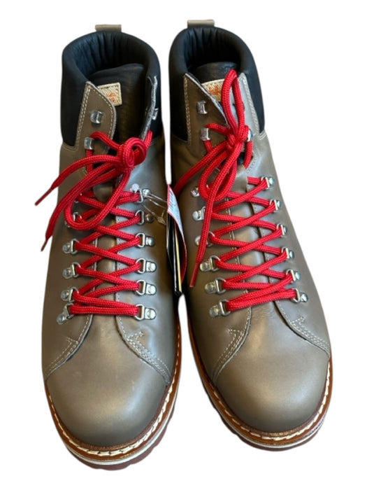 Montelliana Shoe Size 13 NWT Gray & Red Leather Lace Up Hiking Men's Boots Gray & Red / 13