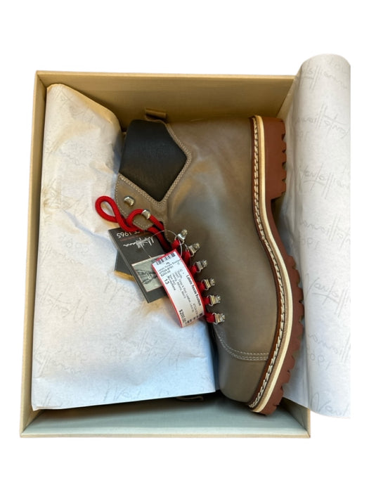 Montelliana Shoe Size 13 NWT Gray & Red Leather Lace Up Hiking Men's Boots Gray & Red / 13