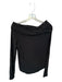Free People Size L Black Cotton Cowl Neck Long Sleeve Top Black / L