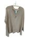 Free People Size XL Tan Polyester Blend Long Sleeve V Neck Sweater Tan / XL