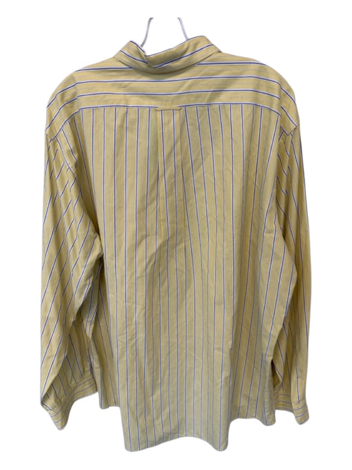 Ralph Lauren Size XL Yellow & Navy Cotton Striped Button Down Men's Shirt Yellow & Navy / XL