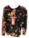 Adidas Size S Black & Orange Cotton Tie Dye Athletic Men's Sweatshirt Black & Orange / S