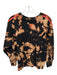Adidas Size S Black & Orange Cotton Tie Dye Athletic Men's Sweatshirt Black & Orange / S