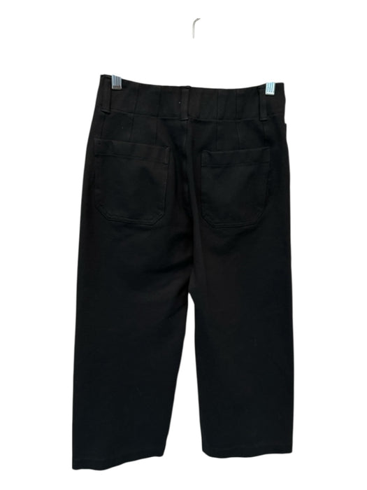 Maeve Size 26 Black Rayon Blend High Waist Wide Leg Cropped Pants Black / 26