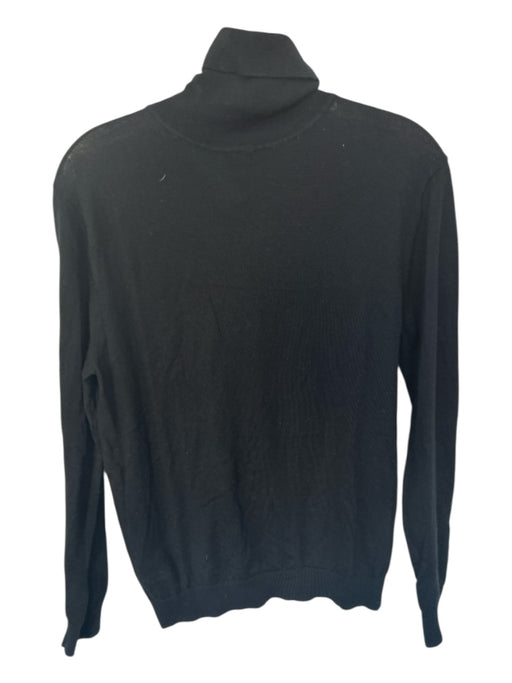 Reiss Size M Black Merino Wool Turtle Neck Long Sleeve Sweater Black / M