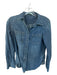 Lauren Ralph Lauren Size S Dark Wash Cotton Long Sleeve Button Down Denim Top Dark Wash / S