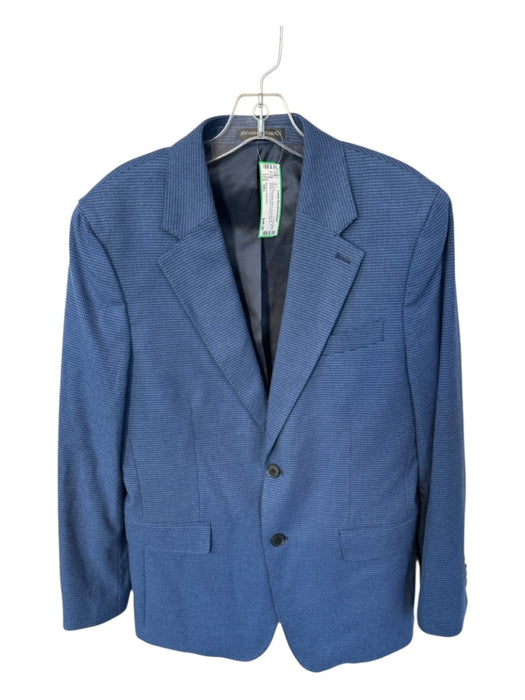 Banana Republic Blue Polyester Blend Houndstooth 2 Button Men's Blazer Blue / 38s