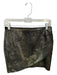 IRO Size 38 Gold & Black Lamb leather Metallic Gathered Side Mini Skirt Gold & Black / 38