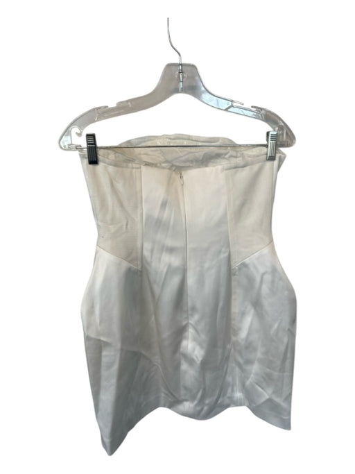 BHLDN Size S White Polyester Strapless Back Zip Mini Dress White / S