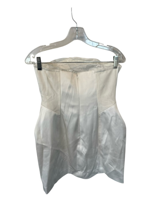BHLDN Size S White Polyester Strapless Back Zip Mini Dress White / S