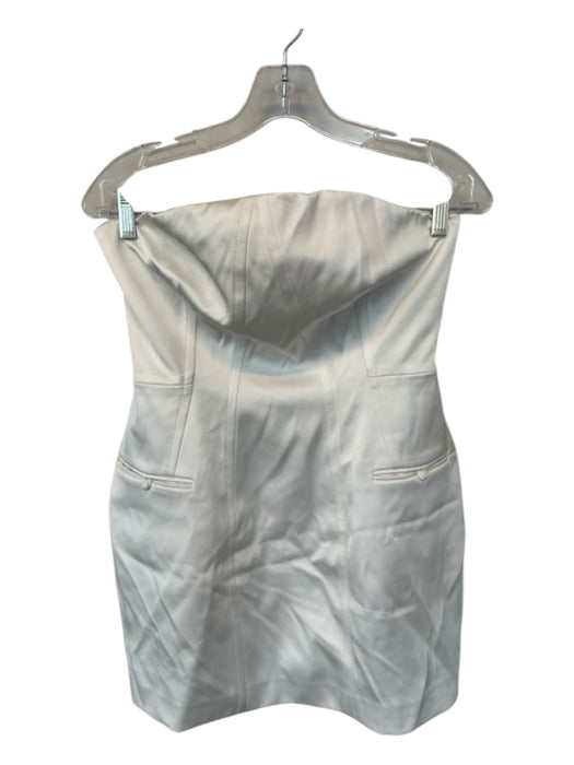 BHLDN Size S White Polyester Strapless Back Zip Mini Dress White / S
