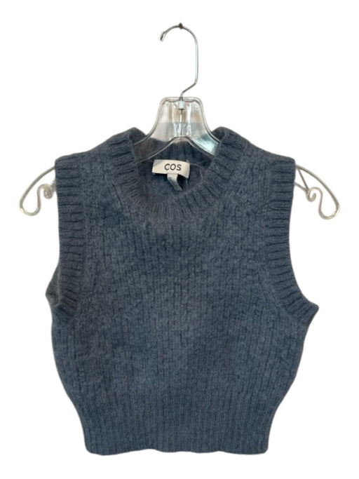 COS Size XS Slate Blue Alpaca Blend Sleeveless Knit Sweater Slate Blue / XS