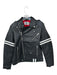 Deadwood NWT Size M Black & White Leather Stripe Moto Men's Jacket Black & White / M