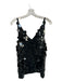 Ceilonia Size Est S Black Sequin Spaghetti Strap V Neck Shift Dress Black / Est S