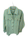 Summery Size S Aqua & Yellow Cotton Long Sleeve Chevron Buttons Shacket Jacket Aqua & Yellow / S