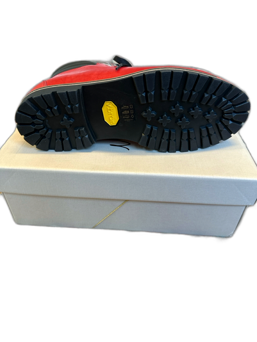 Montelliana Shoe Size 11 NWT Red & Black Leather High Top Lace Up Hiking Boots Red & Black / 11