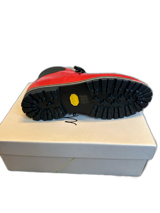 Montelliana Shoe Size 11 NWT Red & Black Leather High Top Lace Up Hiking Boots Red & Black / 11