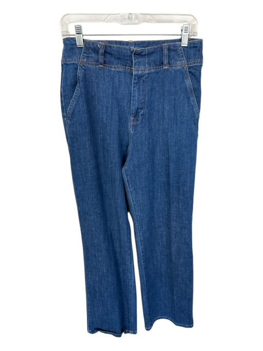 Pilcro Size 29 Med Dark Wash Cotton Blend High Waist Straight Leg Jeans Med Dark Wash / 29