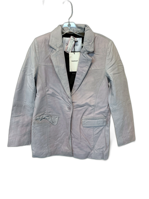 Deadwood Size 2 Lavender Leather Button Blazer Jacket Lavender / 2
