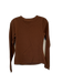 Keepsake Size 8 Brown Polyester Long Sleeve Keyhole Front Top Brown / 8