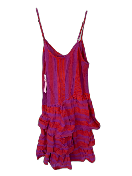 Cecilie Copenhagen Size XS purple & orange Cotton Spaghetti Strap Chevron Dress purple & orange / XS