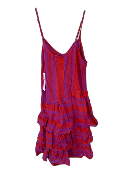 Cecilie Copenhagen Size XS purple & orange Cotton Spaghetti Strap Chevron Dress purple & orange / XS