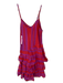 Cecilie Copenhagen Size XS purple & orange Cotton Spaghetti Strap Chevron Dress purple & orange / XS