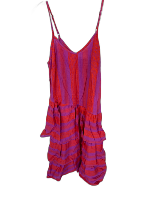 Cecilie Copenhagen Size XS purple & orange Cotton Spaghetti Strap Chevron Dress purple & orange / XS