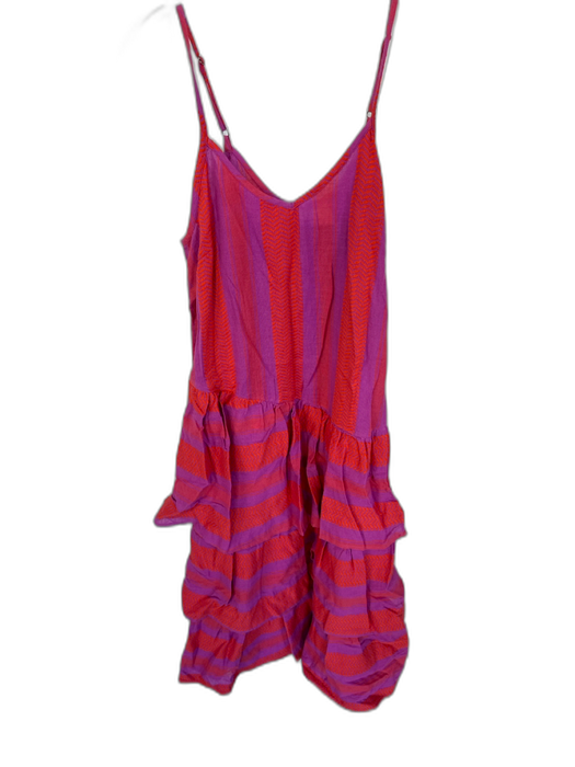 Cecilie Copenhagen Size XS purple & orange Cotton Spaghetti Strap Chevron Dress purple & orange / XS