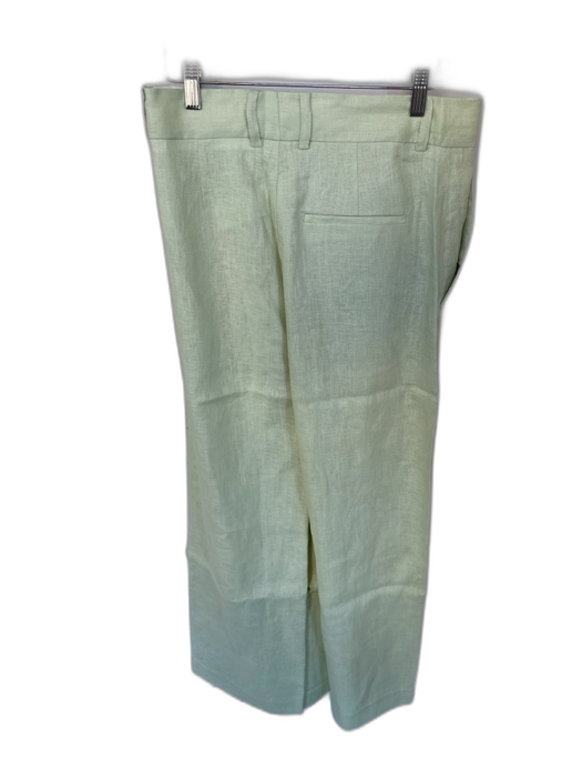 Blanca Size M/L Sage green Linen High Waist Pleat Wide Leg Trouser Pants Sage green / M/L
