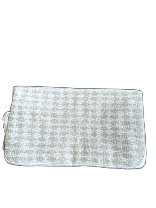 Summery Gray & White Cotton Diamond Patter Makeup Bag Bag Gray & White / S