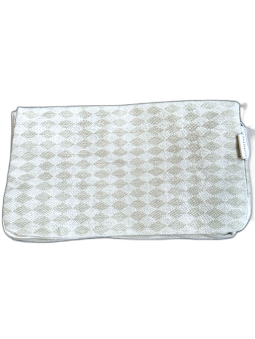 Summery Gray & White Cotton Diamond Patter Makeup Bag Bag Gray & White / S