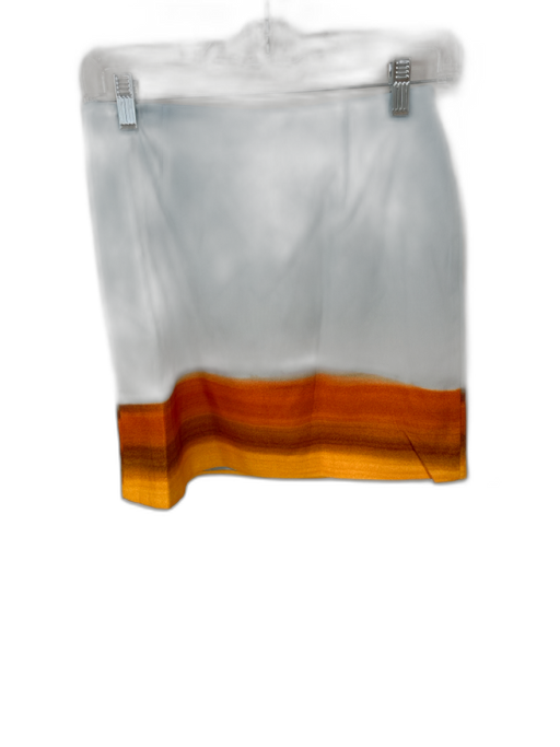 C/Meo Collective Size XS Blue & Orange Polyester Blend Back Zip Ombre Mini Skirt Blue & Orange / XS