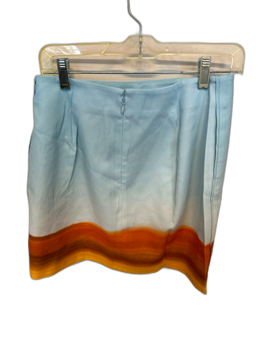 C/Meo Collective Size M Blue & Orange Polyester Back Zip Ombre Mini Skirt Blue & Orange / M
